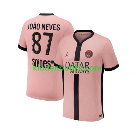 Paris Saint-Germain Joao Neves 87 Tredje Fotballdrakt 2024/25 Kortermet